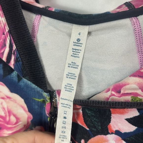 Lululemon Hold Your Om hoodie in secret garden floral size 4 - Picture 7 of 11
